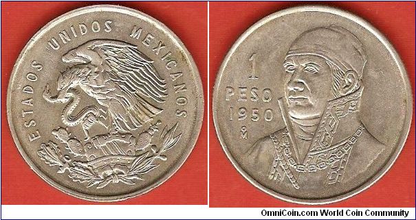 1 peso
Jose Maria Morelos y Payon
0.300 silver