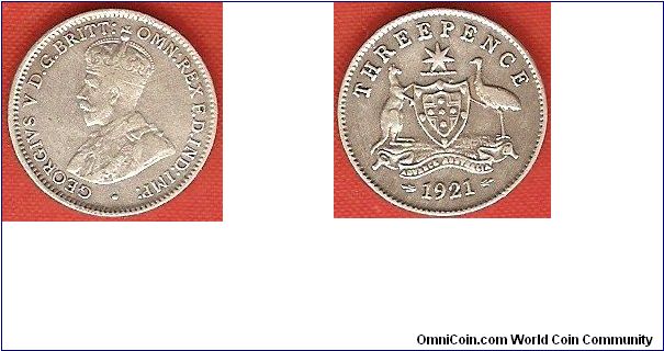 3 pence
George V, king and emperor of India
0.925 silver