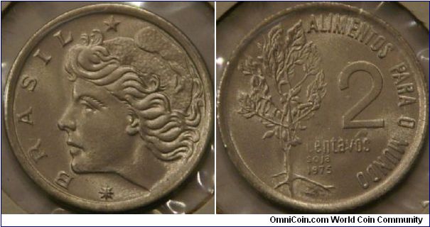2 Centavos, reverse with soy bean plant?, and words translated to 