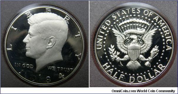 Kennedy Half Dollar. 1984-S PROOF SET - Prestige.
Mintage: 316,680.
Original Issue Price: $59.00.