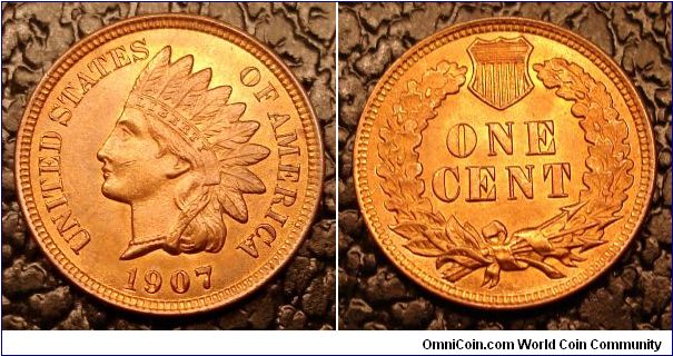 Decent low MS 61/62 red/brown Indian head cent.