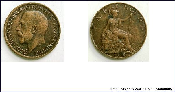 Farthing, 
George V, 
Spink ref: 4060