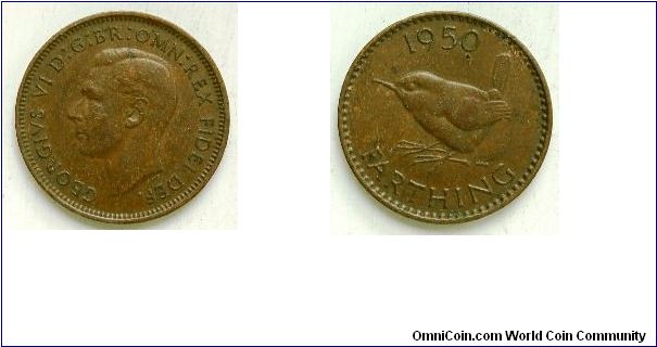 Farthing, 
George VI, 
Spink ref: 4119