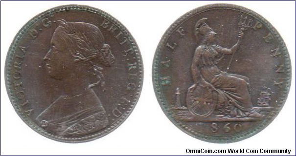 1860 half penny