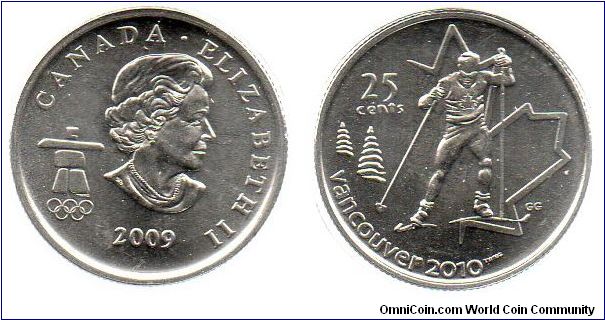 2009 25 cents - Cross-country skiing