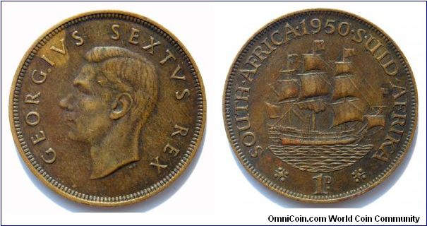 1 penny.
Union of South Africa