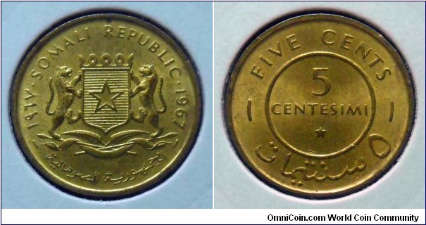 5 cents (centesimi)
Somali Republic