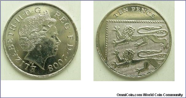 10 Pence, 
Elizabeth II, 
4th Portrait, 
Spink Ref: 4650