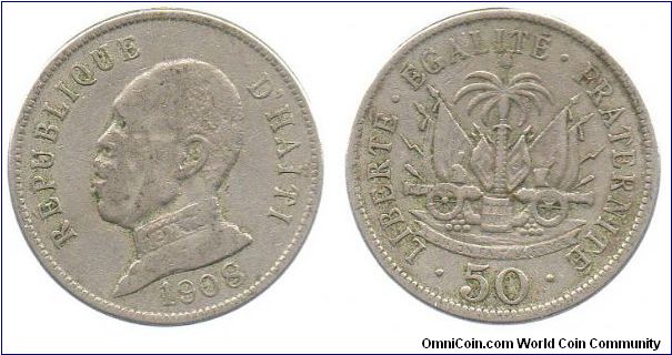 1908 50 centavos