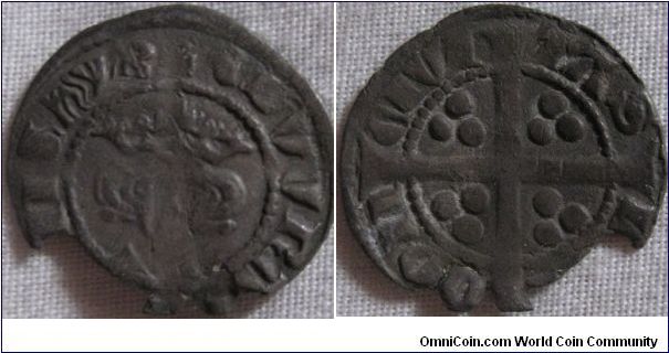 london penny of edward I, detail is very nice but the chunk missing lets it down