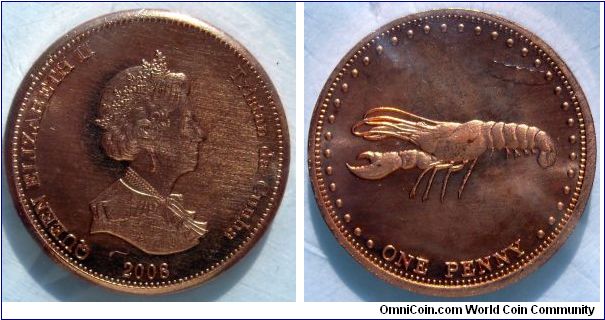 1 penny.
Tristan da Cunha