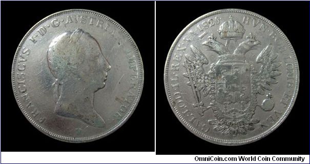 Lombardy-Venetia - Francis I of Austria - 1/2 Scudo (Florin) - Silver