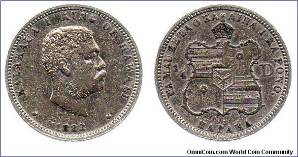 1883 1/4 Dollar