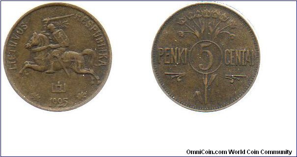 1925 5 centai