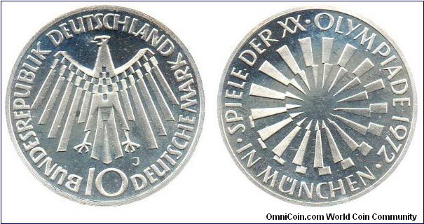 Germany 1972 J 10 Mark