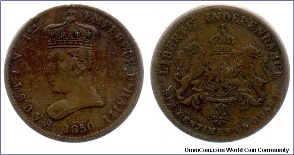 1850 6 1/4 centimes