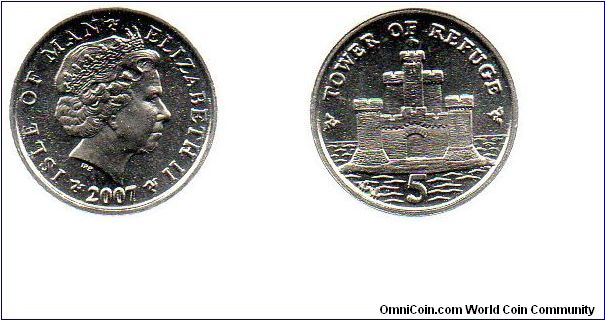 2007 5 pence - Tower of Refuge