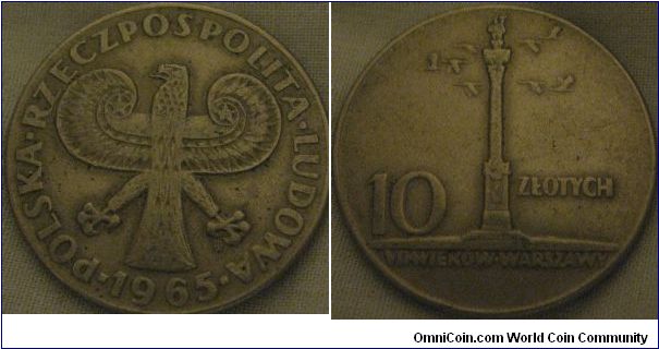 a 10 zlotych from poland, large coin