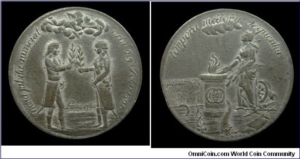 Peace of Luneville - Tin medal (Austria) - mm. 41