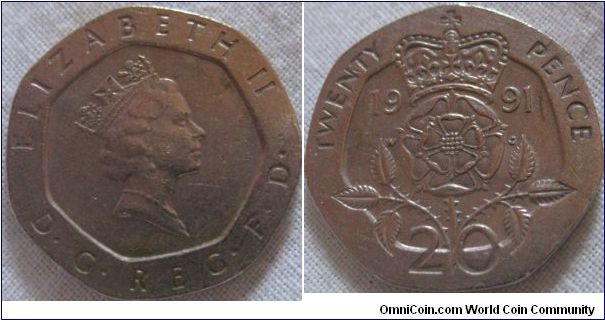 faint lustre on this 20p, a circulation find in a decent condition for its age