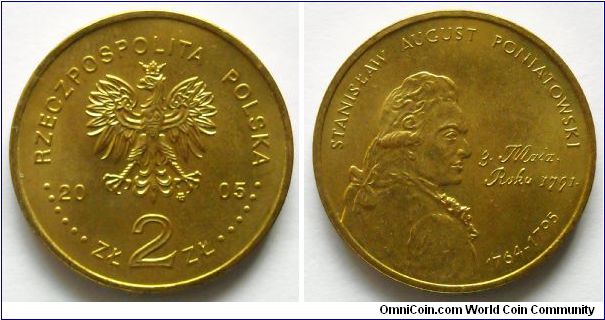 2 zlote.
Stanislaw August
Poniatowski
(1764-1795)
The Last King of Poland