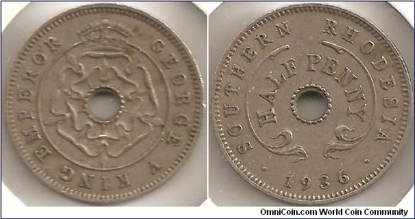 Half penny Southern Rhodesia