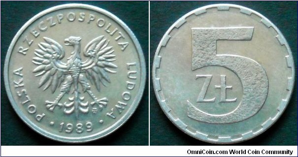 5 złotych.
1989