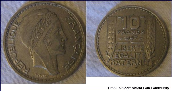 nice 1947 10 francs