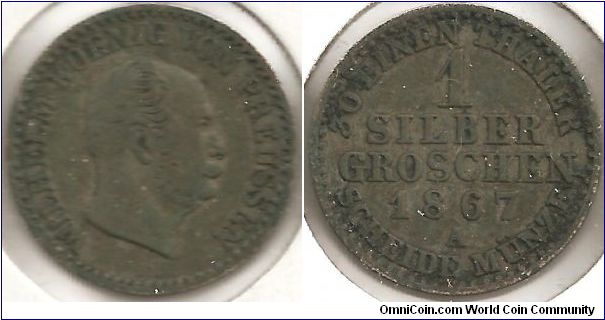 1 Silber Groschen Prussia