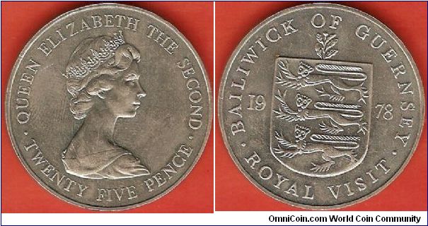 25 pence
Royal Visit commemorative
copper-nickel