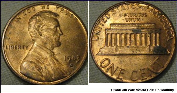 another as struck D cent, couple of black marks on the reverse lets it down