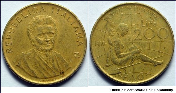 200 lire.
International Year of
Women - F.A.O.