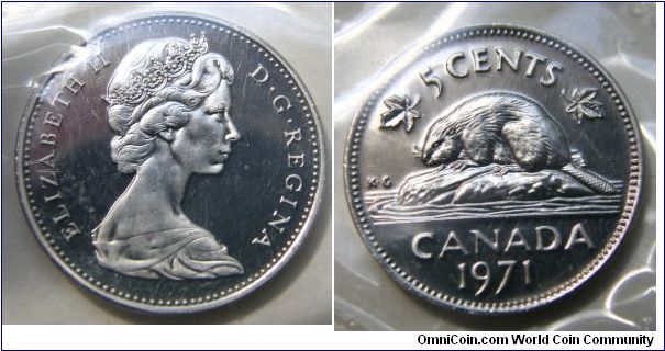 5 Cents. PROOF-LIKE Mint SET