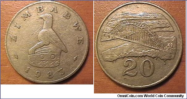 ZIMBABWE, 20 Cents,
Copper-Nickel