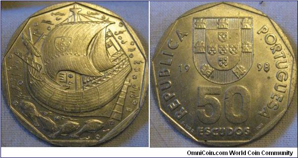 AUNC 50 escudos, very nice coin
