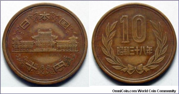 10 yen.
1963    