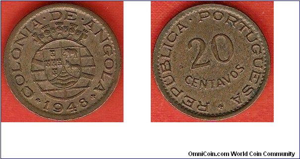 Portuguese colony
20 centavos
bronze