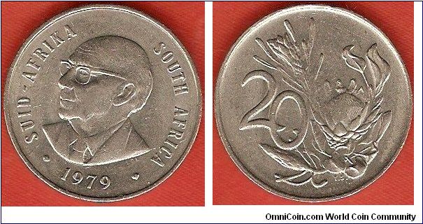 20 cents
president Diederichs
nickel