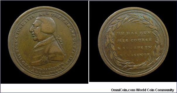 Death of George III - AE medal mm 27