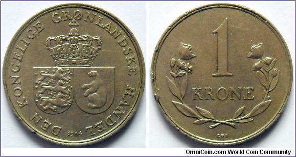 1 krone .
Greenland