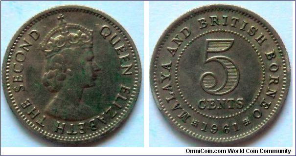 5 cents.
Malaya and British Borneo