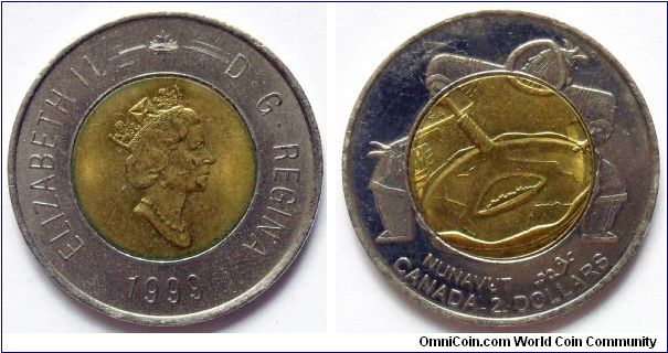 2 dollars.
1999,
Nunavut