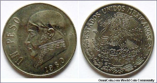 1 peso.
1980