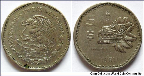 5 pesos.
1981