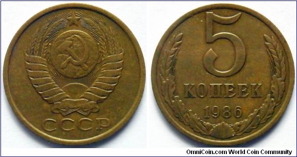 5 kopeks.
1986