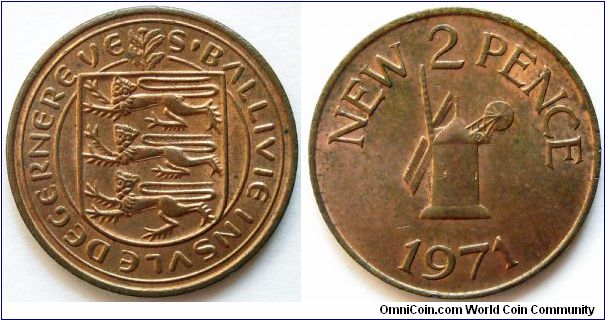 2 new pence.
1971