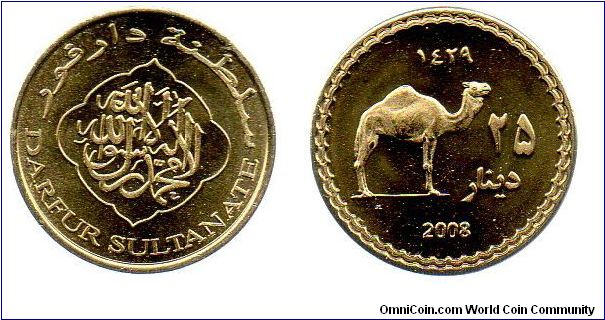 Darfur 2008 25 Dinars - camel