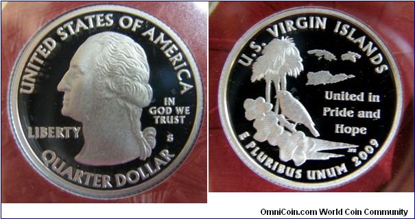 the U.S. Virgin Islands, Quarters Silver Proof Set.
