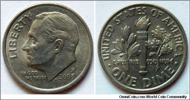 1 dime.
2003,(P) Philadelphia