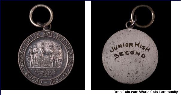 City and Town Committee medal adapted as a Junior High School award medal, presumably for sports.